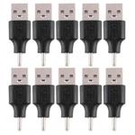 10 PCS 2.5 x 0.7mm Male to USB 2.0 Male DC Power Plug Connector