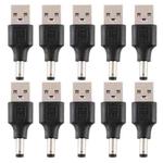 10 PCS 5.5 x 2.1mm Male to USB 2.0 Male DC Power Plug Connector