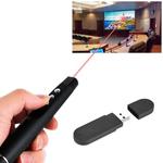 2.4GHz Wireless Laser PowerPoint Page Turning Pen Multimedia Wireless Presentation Projection Pen with USB Receiver, Remote Control Distance: 30m