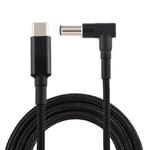 PD 100W 6.0 x 1.4mm Elbow to USB-C / Type-C Nylon Weave Power Charge Cable, Cable Length: 1.7m