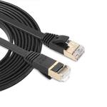 3m CAT7 10 Gigabit Ethernet Ultra Flat Patch Cable for Modem Router LAN Network - Built with Shielded RJ45 Connectors (Black)