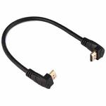 30cm 4K*2K HDMI 2.0 Version High Speed 270 Degree Right Angle HDMI Male to 270 Degree Right Angle HDMI Male Cable with Ethernet(Black)
