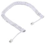 4 Core Male to Male RJ11 Spring Style Telephone Extension Coil Cable Cord Cable, Stretch Length: 3m(Black)