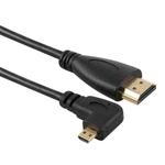 50cm 4K HDMI Male to Micro HDMI Left Angled Male Gold-plated Connector Adapter Cable