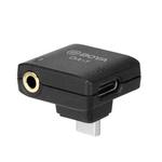 BOYA OA-1 USB-C / Type-C Male to Female 3.5mm Microphone Audio Adapter for DJI OSMO ACTION