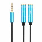 2 x 3.5mm Female to 3.5mm Male Adapter Cable(Blue)