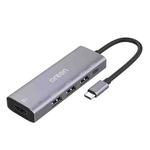 Onten OT-95123 5 in 1 Multifunctional Type-C + USB + HDMI Docking Station, Cable Length: 145mm(Silver)