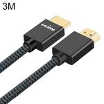 ULT-unite Gold-plated Head HDMI 2.0 Male to Male Nylon Braided Cable, Cable Length: 3m(Black)