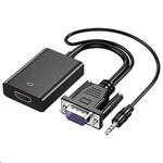 HDCO-VGAM2 1080P VGA Male to HDMI Female Converter with 3.5mm Audio Cable