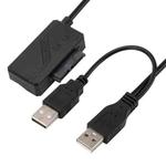 SATA to USB 2.0 Adatper Cable Optical Drive Cable with Power Supply
