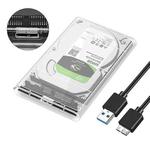 SATA3 to USB Mobile Hard Disk Box Hard Drive Enclosure(Transparent)