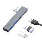 889C USB Male to USB 2.0+USB 3.0+USB-C/Type-C Female Adapter(Silver)