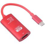 TH001 USB-C / Type-C Male to HDTV Female 4K UHD Adapter(Red)