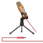 Yanmai SF666 Professional Condenser Sound Recording Microphone with Tripod Holder, Cable Length: 1.3m, Compatible with PC and Mac for Live Broadcast Show, KTV, etc.(Gold)