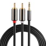 2m Gold Plated 3.5mm Jack to 2 x RCA Male Stereo Audio Cable