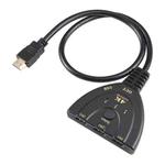 3 x 1 4K 30Hz HDMI Switcher with Pigtail HDMI Cable, Support External Power Supply