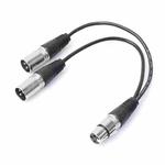 30cm 3 Pin XLR CANNON 1 Female to 2 Male Audio Connector Adapter Cable for Microphone / Audio Equipment