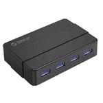 ORICO H4928-U3 ABS High Speed 4 Ports USB 3.0 HUB with 12V Power Adapter for Smartphones / Tablets(Black)