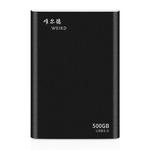 WEIRD 500GB 2.5 inch USB 3.0 High-speed Transmission Metal Shell Ultra-thin Light Mobile Hard Disk Drive(Black)