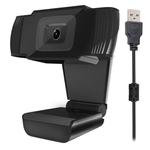 HXSJ A870 480P Pixels HD 360 Degree WebCam USB 2.0 PC Camera with Microphone for Skype Computer PC Laptop, Cable Length: 1.4m(Black)