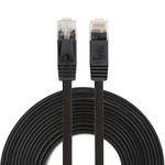 7.6m CAT6 Ultra-thin Flat Ethernet Network LAN Cable, Patch Lead RJ45 (Black)