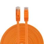 15m CAT6 Ultra-thin Flat Ethernet Network LAN Cable, Patch Lead RJ45 (Orange)