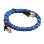 1m Gold Plated CAT-7 10 Gigabit Ethernet Ultra Flat Patch Cable for Modem Router LAN Network, Built with Shielded RJ45 Connector