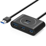UGREEN Portable Super Speed 4 Ports USB 3.0 HUB Cable Adapter, Not Support OTG, Cable Length: 1m(Black)