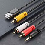 Coaxial Audio to 3.5mm + Dual RCA Converter