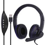 OVLENG Q5 Stereo Headset with Mic & Volume Control Key for Computer, Cable Length: 2m(Blue)