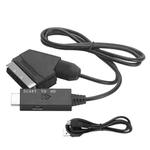 Scart To HDMI-Compatible Converter Video Audio Adapter Cable (Black)