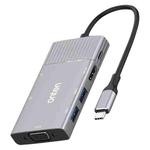 Onten 95113 8 In 1 USB 3.0 x2 + SD / TF + HDMI / VGA + 3.5mm Jack + Type-C / USB-C (PD 3.0) Multi-function HUB Converter Dock Station