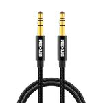 REXLIS 3629 3.5mm Male to Male Car Stereo Gold-plated Jack AUX Audio Cable for 3.5mm AUX Standard Digital Devices, Length: 1m
