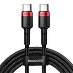Baseus Cafule Series USB-C / Type-C PD 2.0 100W Flash Charging Cable, Length: 2m(Black Red)