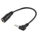 2.5mm Right Angle Male Plug to 3.5mm Female Jack Stereo AUX Audio DC Power Adapter Converter Cable, Length: 14cm