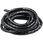 18m PE Spiral Pipes Wire Winding Organizer Tidy Tube, Nominal Diameter: 4mm(Black)