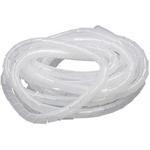 18m PE Spiral Pipes Wire Winding Organizer Tidy Tube, Nominal Diameter: 4mm(White)