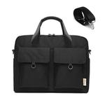 Laptop Bag Double Pocket Single Shoulder Bag, Size: 14 Inches (Black)