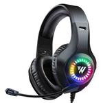Wintory M3 USB + 3.5mm 4 Pin Adjustable RGB Light Gaming Headset with Mic (Black)