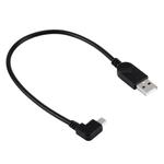 90 Degree Angle Left Mini USB to USB Data / Charging Cable, Length: 28cm