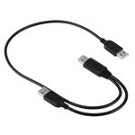 2 in 1 USB 2.0 Male to 2 Dual USB Male Cable for Computer / Laptop, Length: 50cm