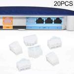 20 PCS Silicone Anti-Dust Plugs for RJ45 Port(Transparent)