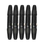 5 Pairs Black 3 Pin XLR Audio Cable Connector Male and Female