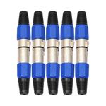 5 Pairs Metal Female Male XLR 3 Pin Jack Socket Plug Audio Connector