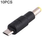 10 PCS 5.5 x 1.7mm to Micro USB DC Power Plug Connector