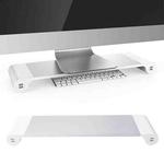 Multifunction Desktop Stand Holder with Four USB Ports for iMac(Silver)