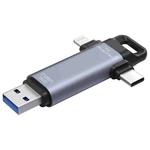 NK-951 3 in 1 USB3.2 to Type-C and 8 Pin Solid State USB Flash Drive with OTG Function