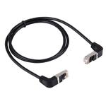 1m RJ45 Male Bent Down to RJ45 Male Bent Down Network LAN Cable