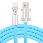 Mech Series 6A 120W USB to 8 Pin 180-degree Metal Plug Fast Charging Cable, Length: 1.2m(Blue)