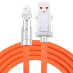 Mech Series 6A 120W USB to 8 Pin 180-degree Metal Plug Fast Charging Cable, Length: 1.8m(Orange)